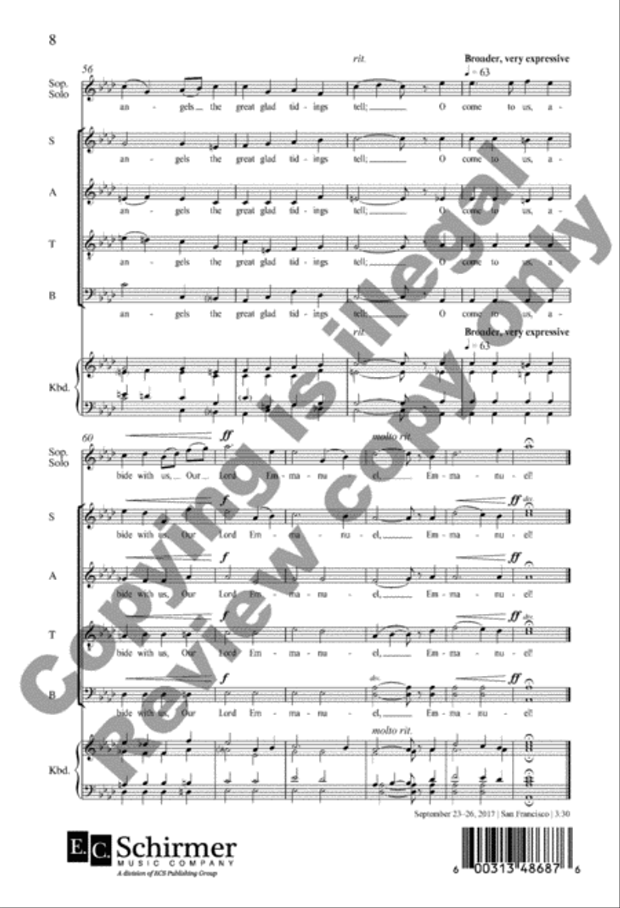O Little Town of Bethlehem 4-Part scores gallery preview page 8