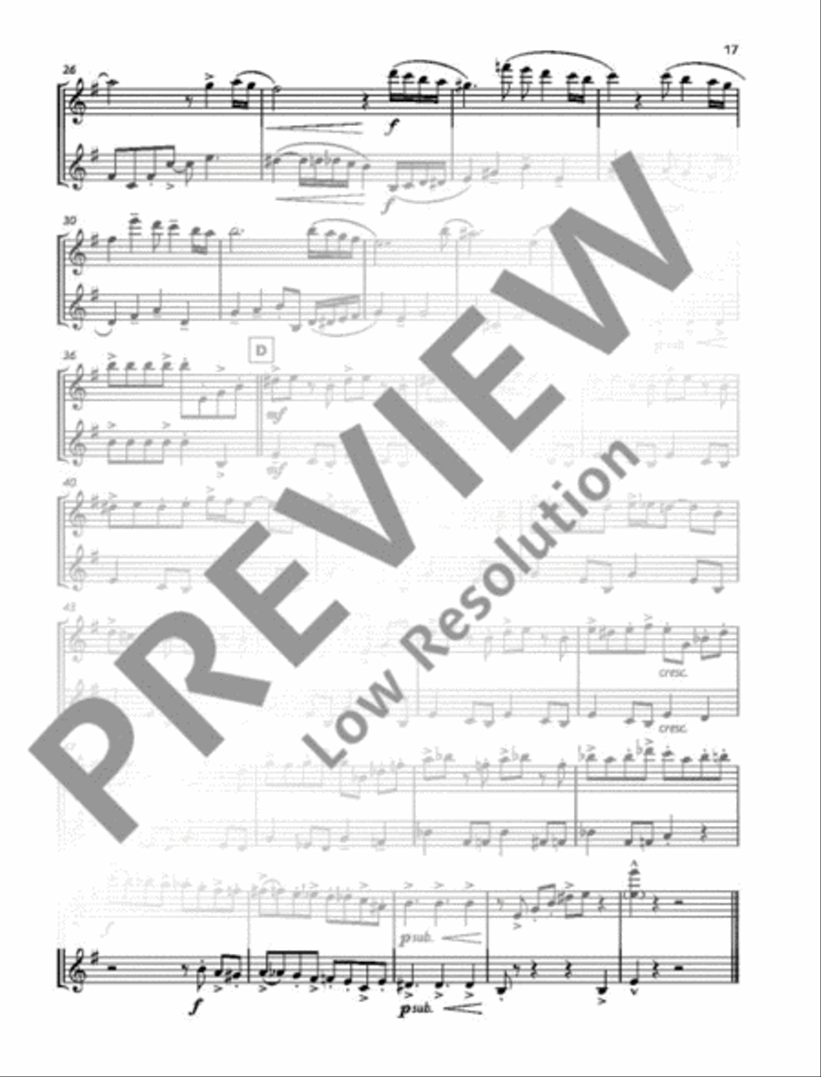Otro rumbo Saxophone Duet scores gallery preview page 3