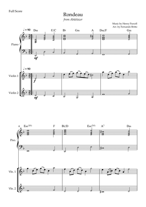 Rondeau (from Abdelazer) for Violin Duo and Piano Accompaniment with Chords