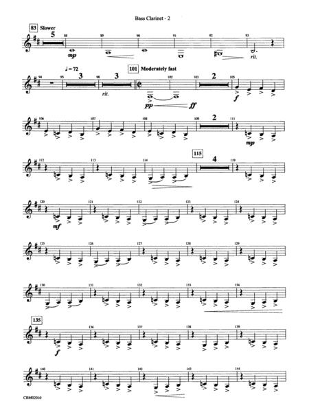 The Lord of the Rings: The Fellowship of the Ring, Concert Medley from: B-flat Bass Clarinet