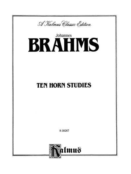 Ten Horn Studies, Op. posth