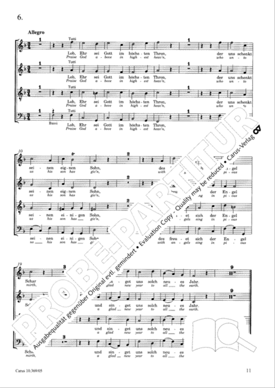So greatly God esteemed the world (Also hat Gott die Welt geliebt) 4-Part scores gallery preview page 12