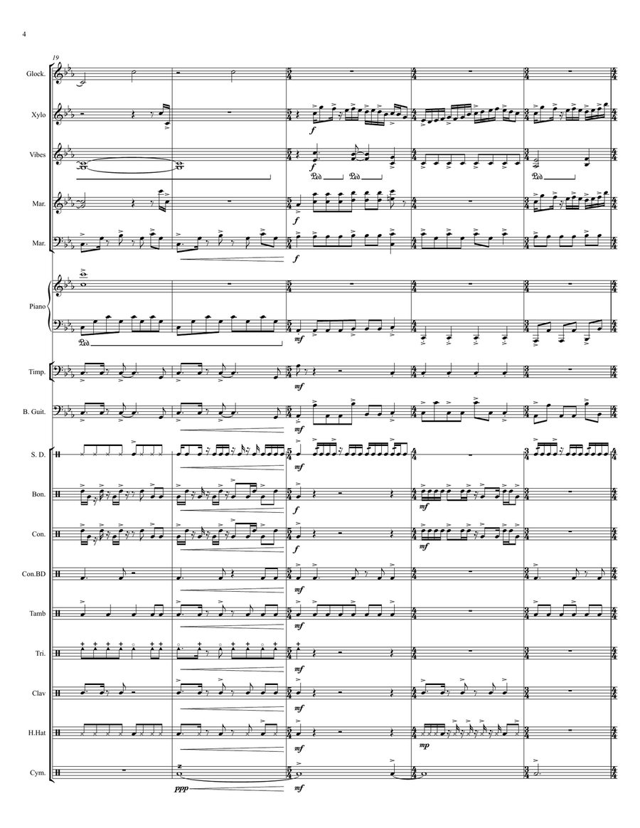 Nightlife - for Percussion Ensemble Percussion Ensemble scores gallery preview page 5