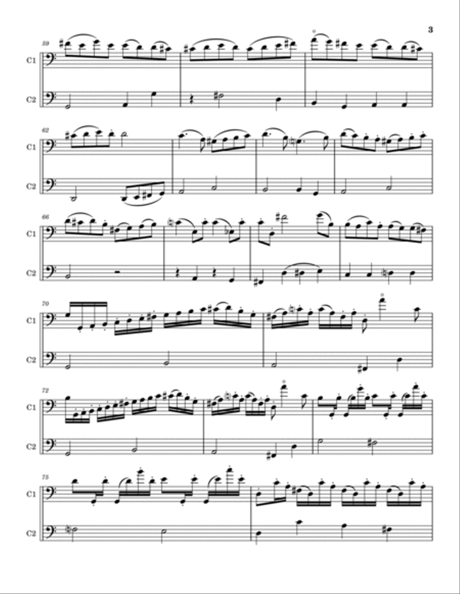 Cello Sonata Op. 43 No. 2 String Duet scores gallery preview page 3