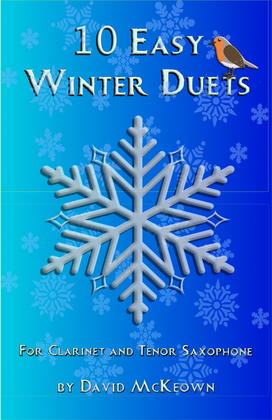 Book cover for 10 Easy Winter Duets for Clarinet and Tenor Saxophone