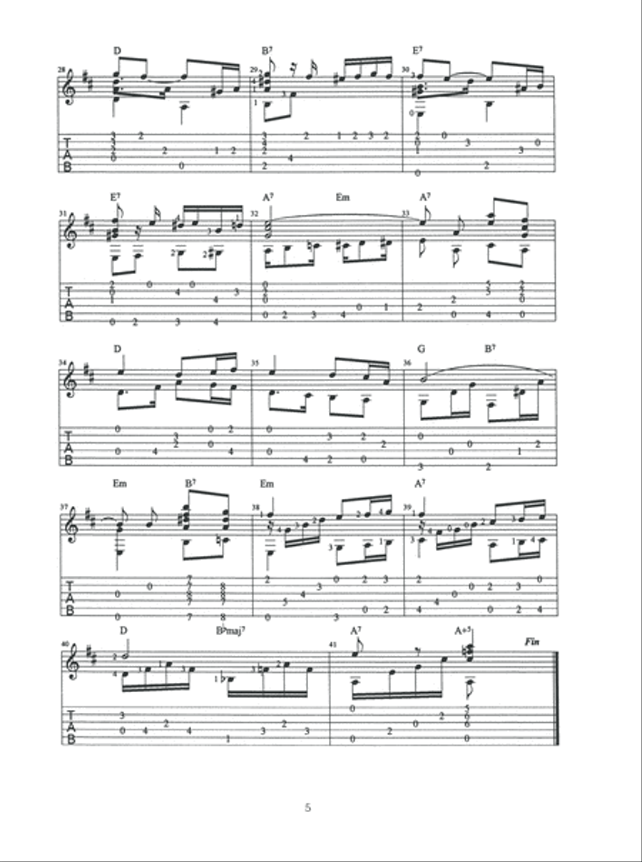 French Tangos for Guitar Fingerpicking Guitar scores gallery preview page 6
