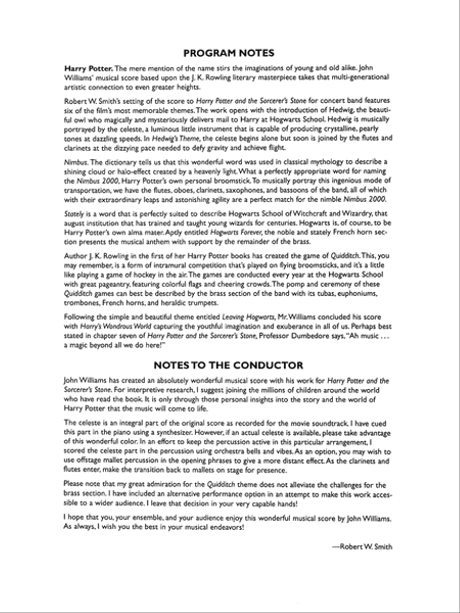 Harry Potter Symphonic Suite: Score Concert Band scores gallery preview page 2