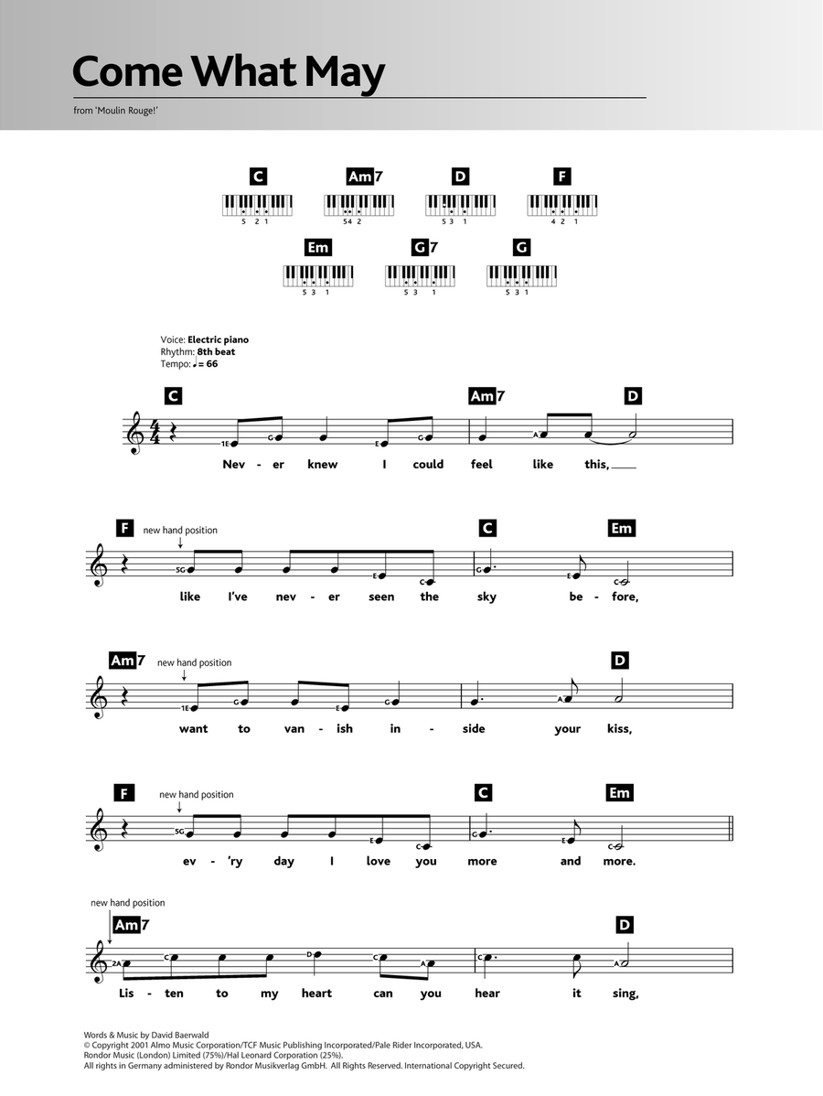 Come What May (from Moulin Rouge)