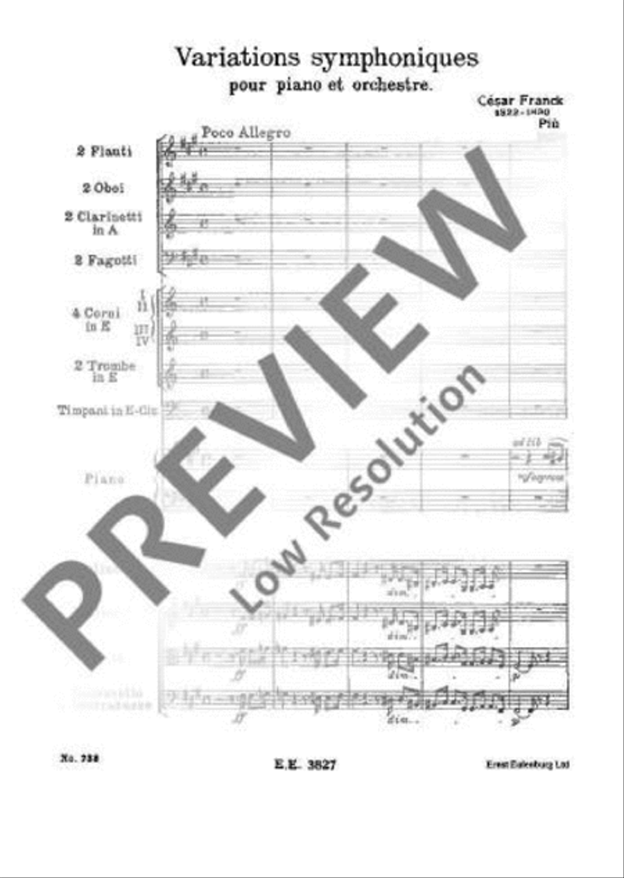 Symphonic Variations Orchestra scores gallery preview page 6
