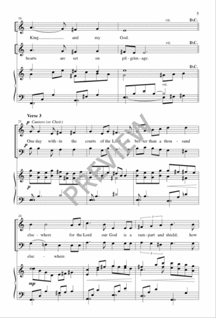 How Lovely Are Your Dwelling Places 4-Part scores gallery preview page 5