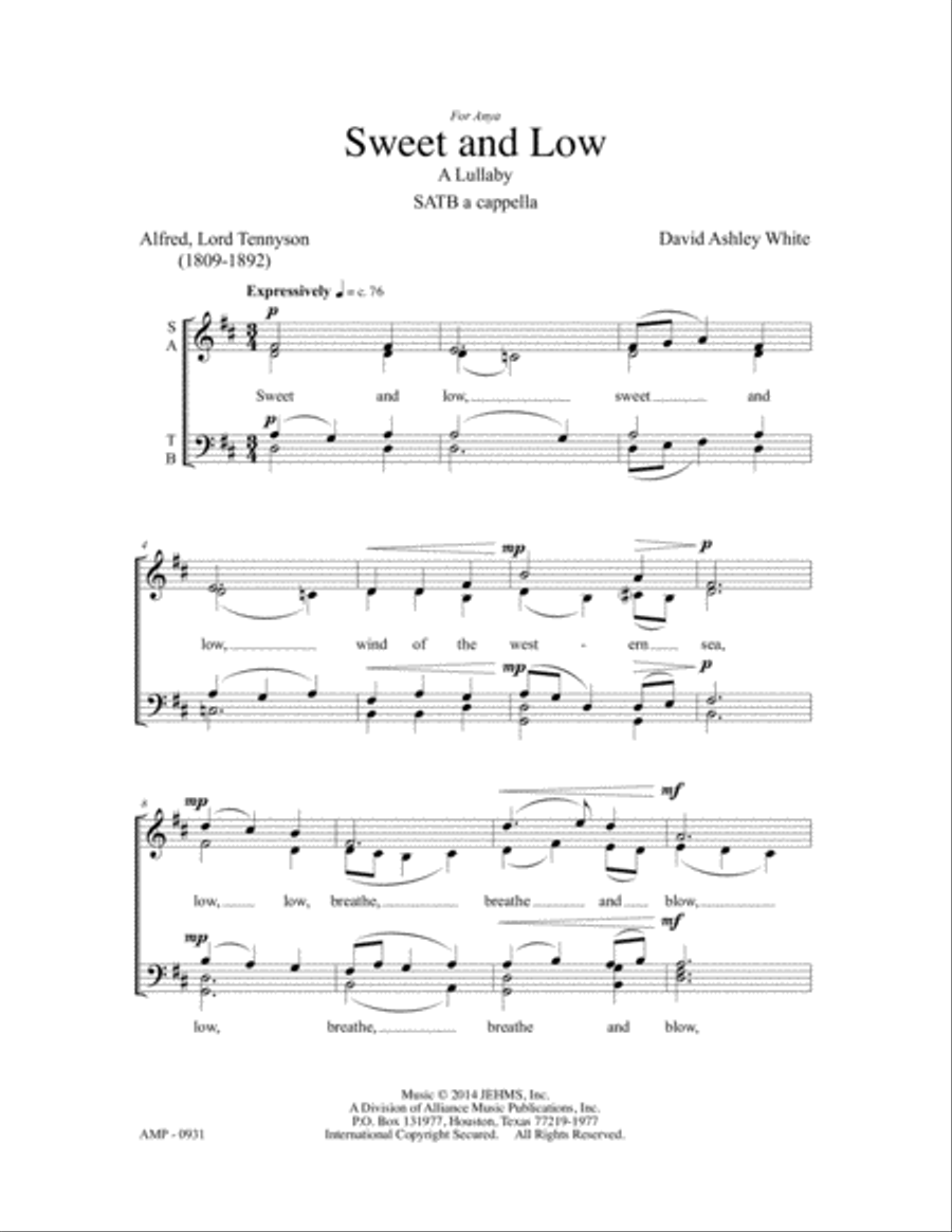 Sweet and Low 4-Part scores gallery preview page 2