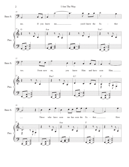 I Am The Way (Bass solo and SATB) image number null