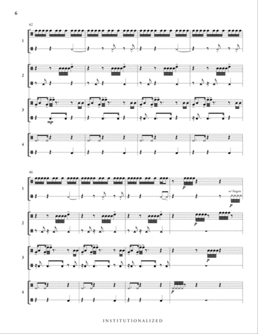 Institutionalized Percussion Ensemble scores gallery preview page 8