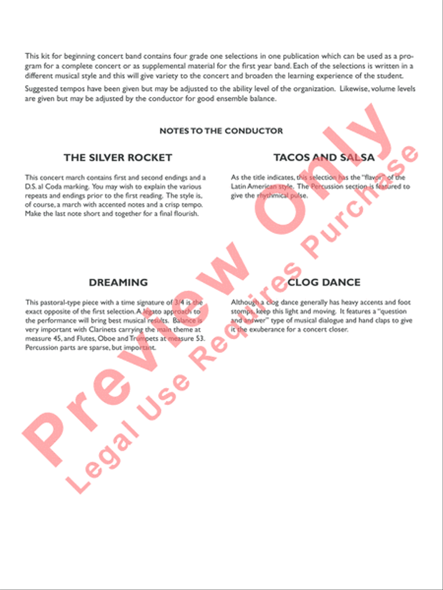 Belwin Beginning Band Kit #2 Concert Band scores gallery preview page 3