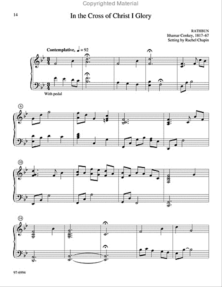 The Cross of Christ: Six Lenten Pieces Piano Solo scores gallery preview page 6