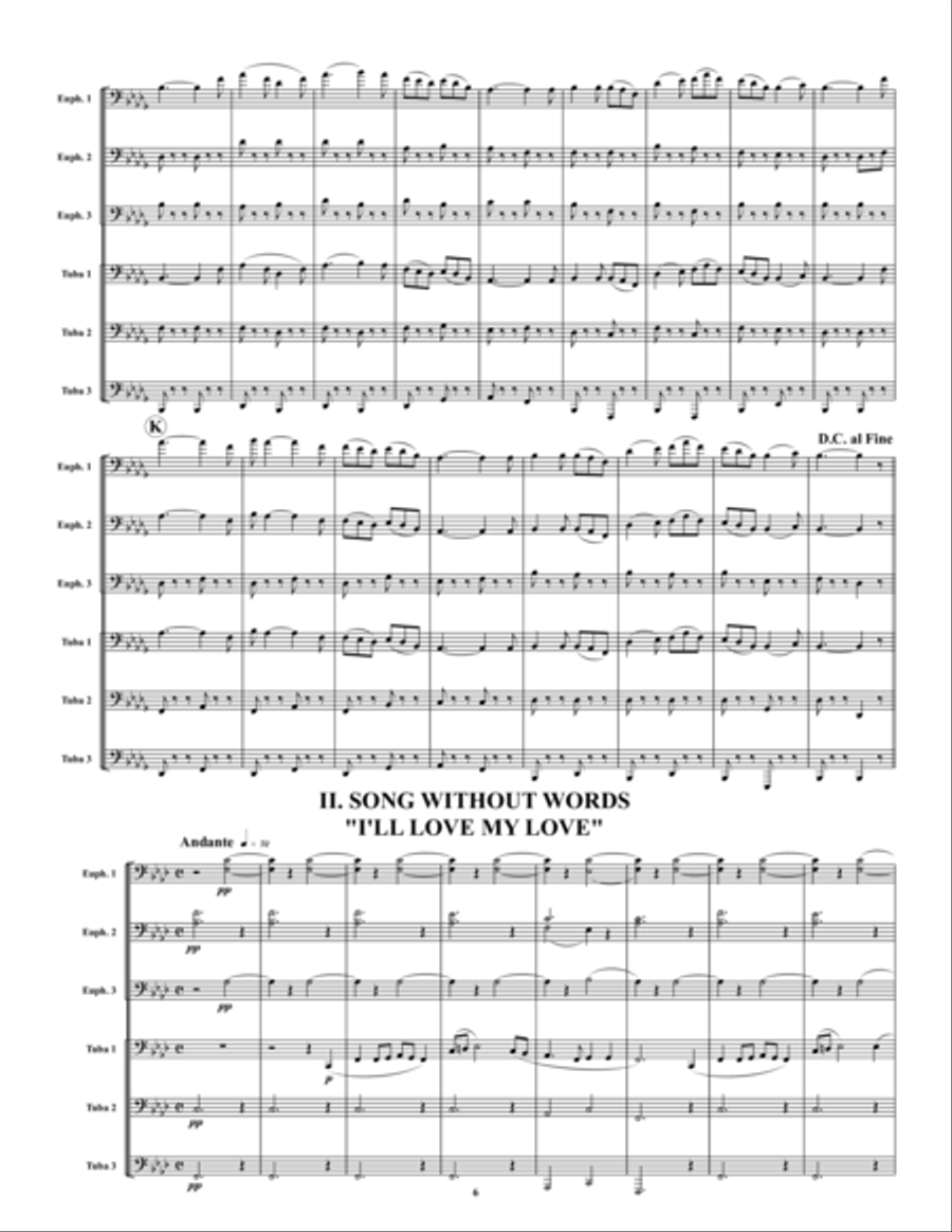 Second Suite for Military Band Euphonium scores gallery preview page 6
