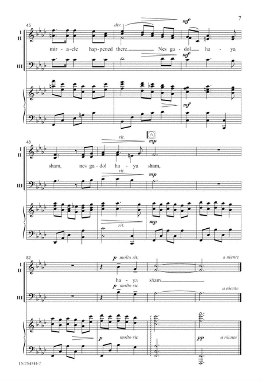 A Hanukkah Remembrance 3-Part scores gallery preview page 7
