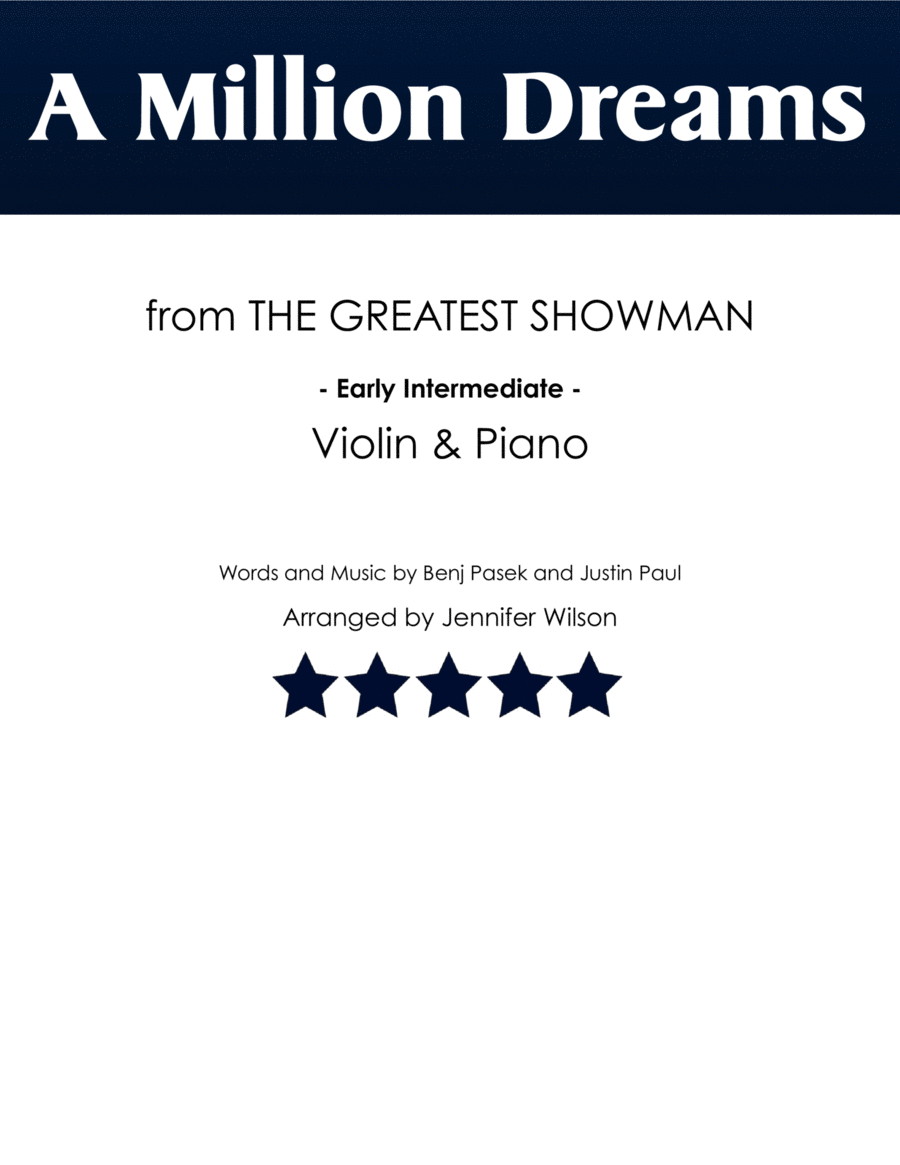 A Million Dreams Violin Solo scores gallery preview page 1