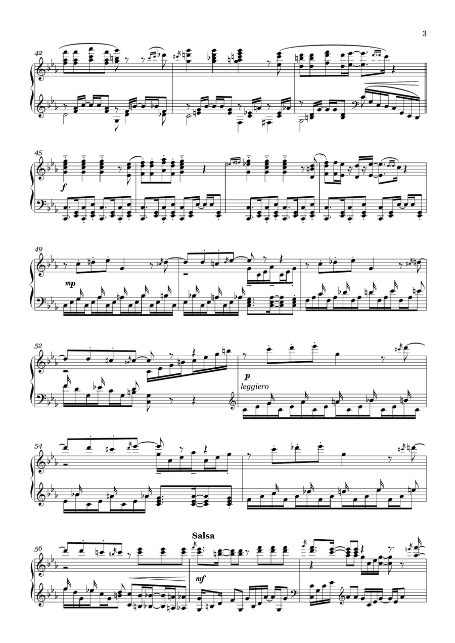 La Copa De La Vida(The Cup of Life) Piano Solo Piano Solo scores gallery preview page 3