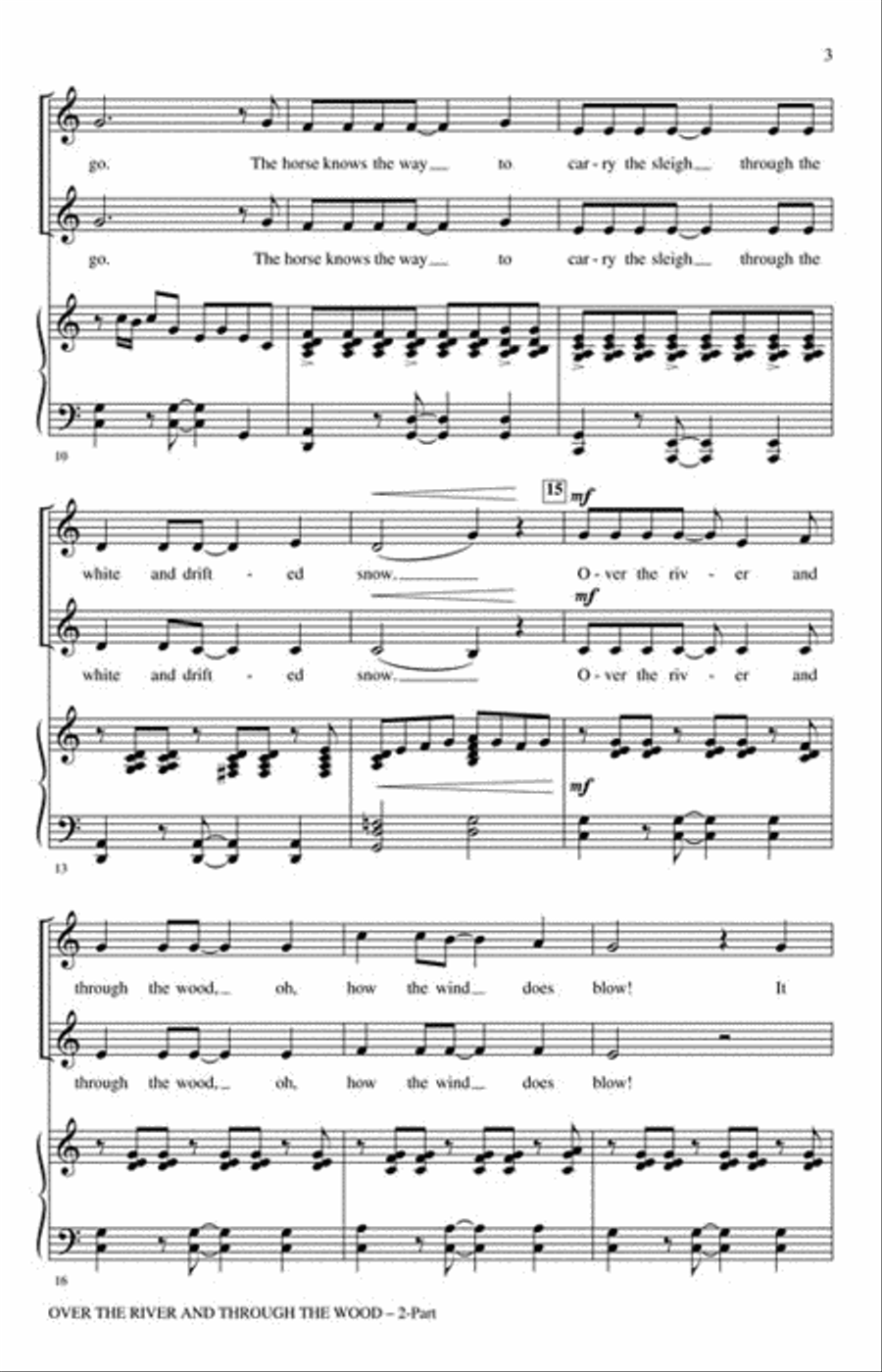 Over the River and Through the Wood 2-Part scores gallery preview page 3
