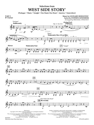 Book cover for West Side Story (Selections for Flex-Band) (arr. Michael Sweeney) - Pt.3 - Bb Clarinet