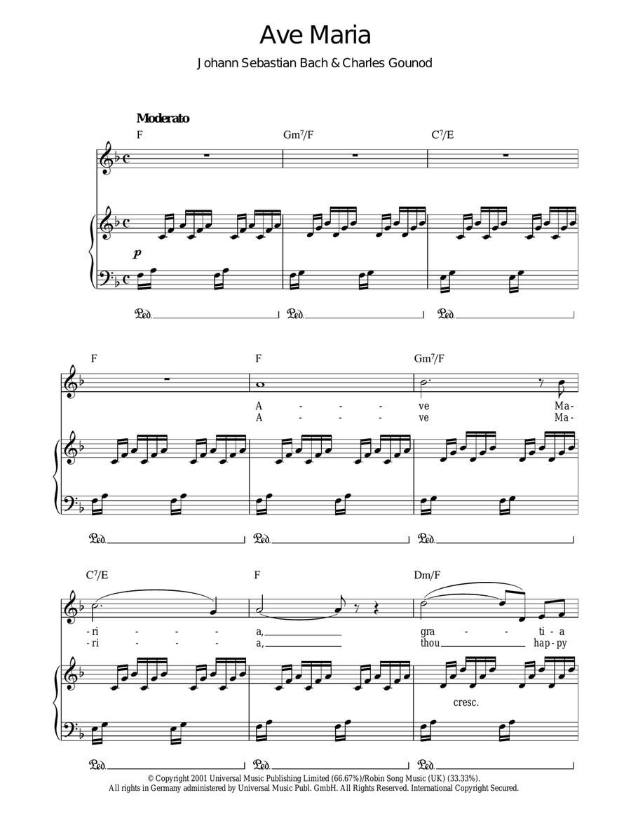 Ave Maria Ave Maria Acoustic Guitar scores gallery preview page 1