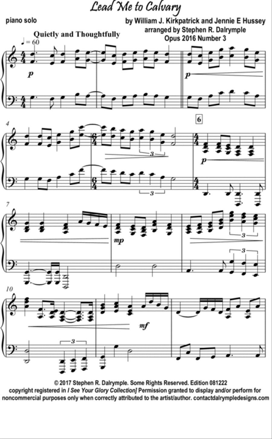Lead Me to Calvary Part scores gallery preview page 6