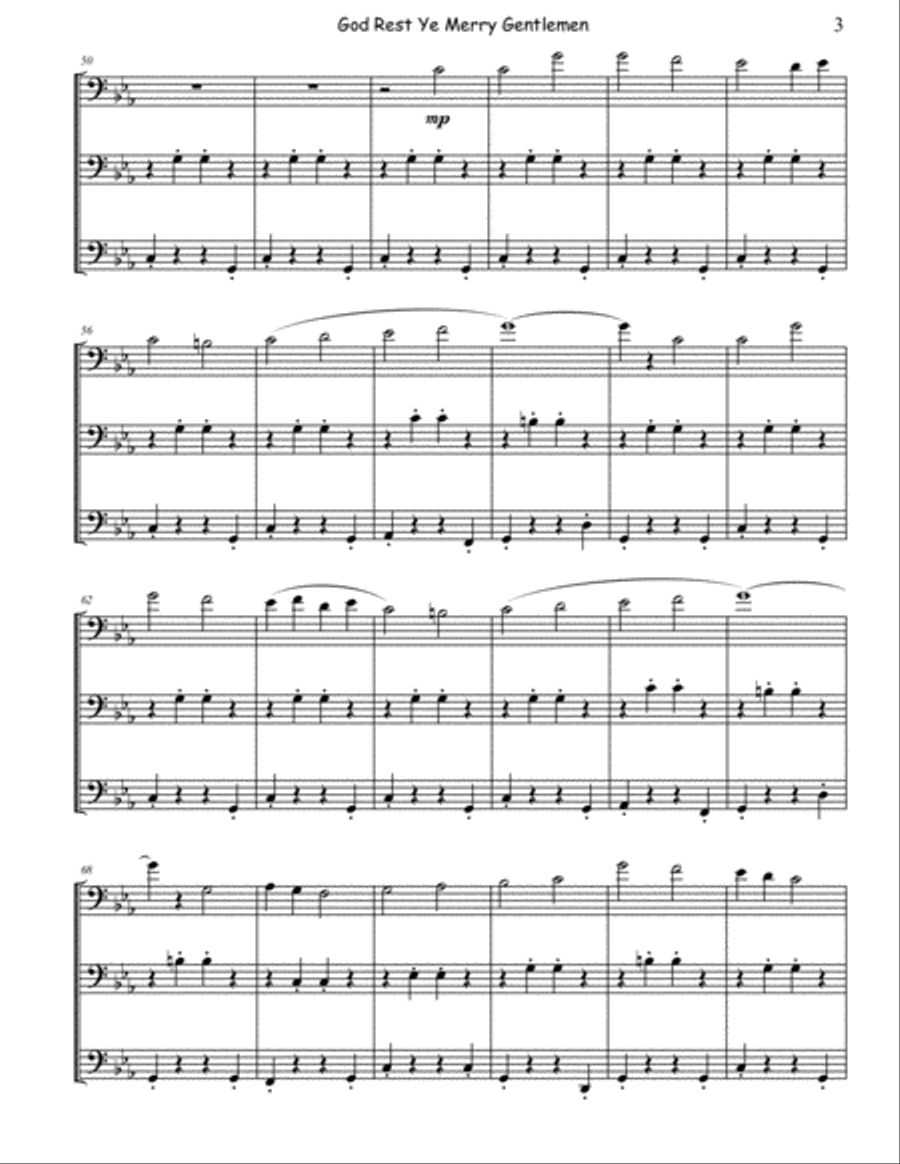 God Rest Ye Merry Gentlemen - Bassoon Trio God Rest Ye Merry Gentlemen - Bassoon Trio Woodwind Trio scores gallery preview page 3