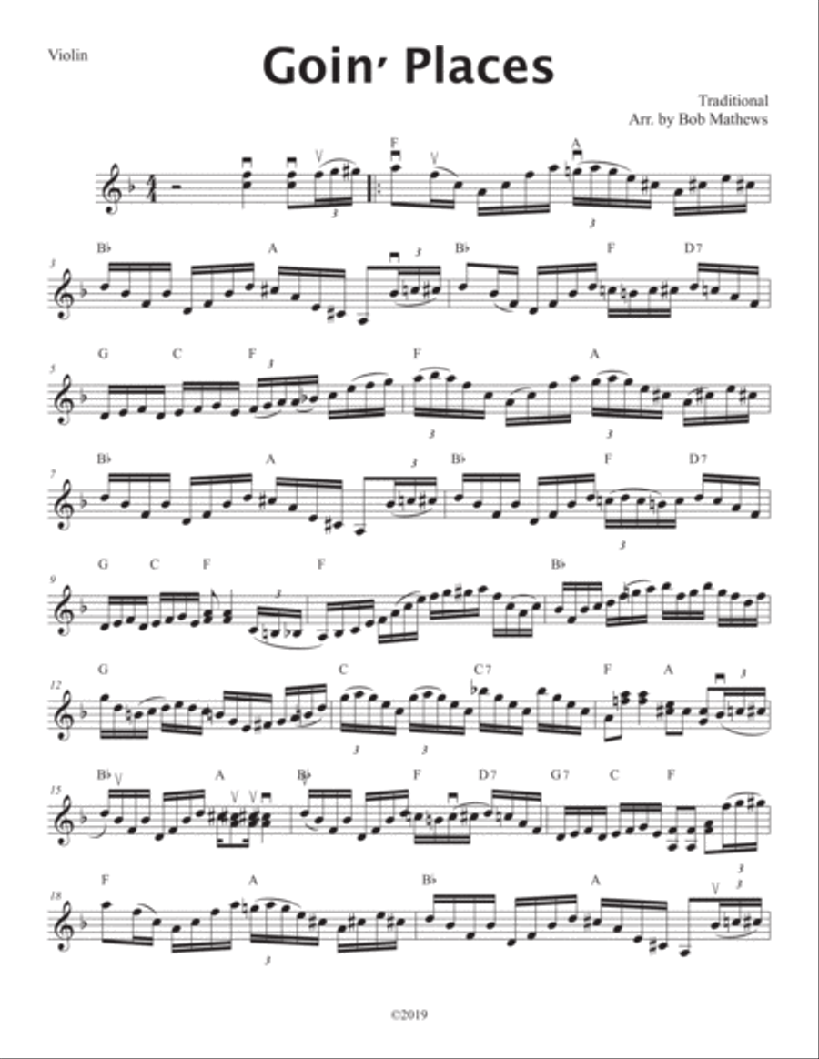 Goin' Places Violin scores gallery preview page 1