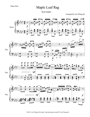 Maple Leaf Rag Variation II (more advanced than my other version)