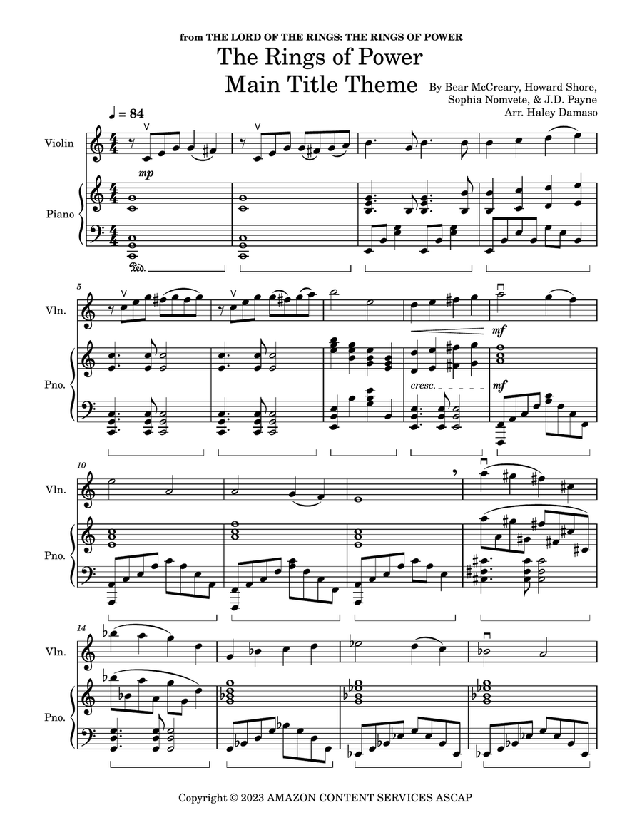 Violin collections lord of the rings cheap