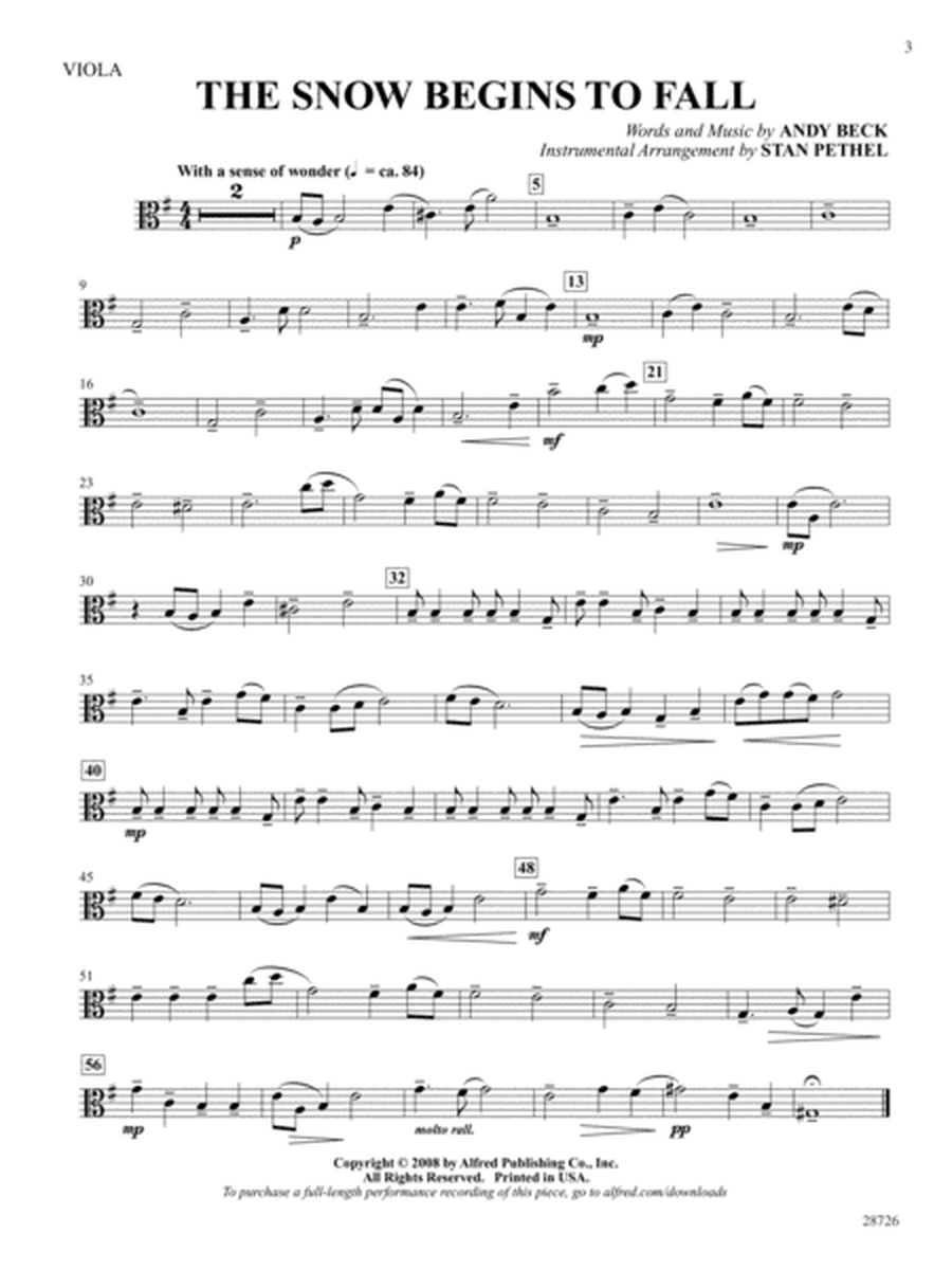 Seasons (A Choral Song Cycle): Viola