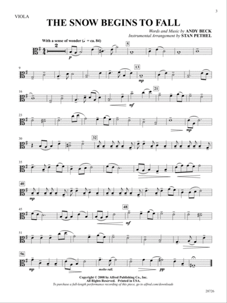 Seasons (A Choral Song Cycle): Viola Part scores gallery preview page 3