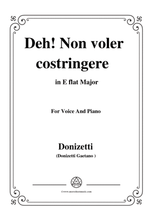Donizetti-Deh! Non voler costringere,from 'Anna Bolena',in E flat Major,for Voice and Piano