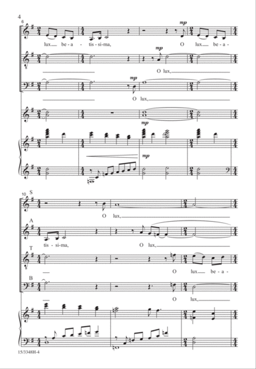 O Lux Beatissima O Lux Beatissima 4-Part scores gallery preview page 3