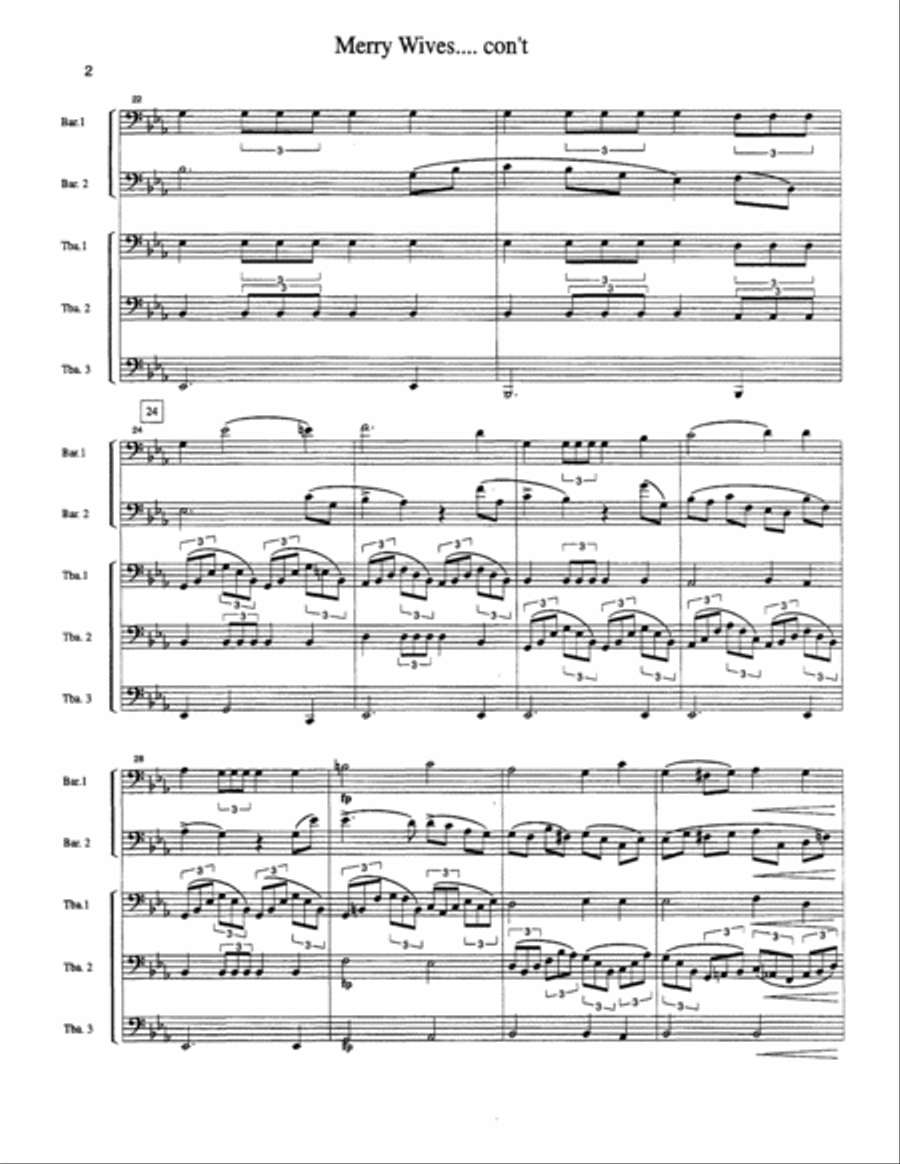 Merry Wives of Windsor Overture Tuba scores gallery preview page 3