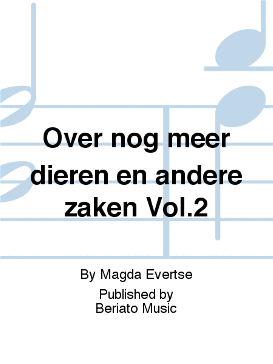 Over nog meer dieren en andere zaken Vol.2 Piano Solo scores gallery preview page 1