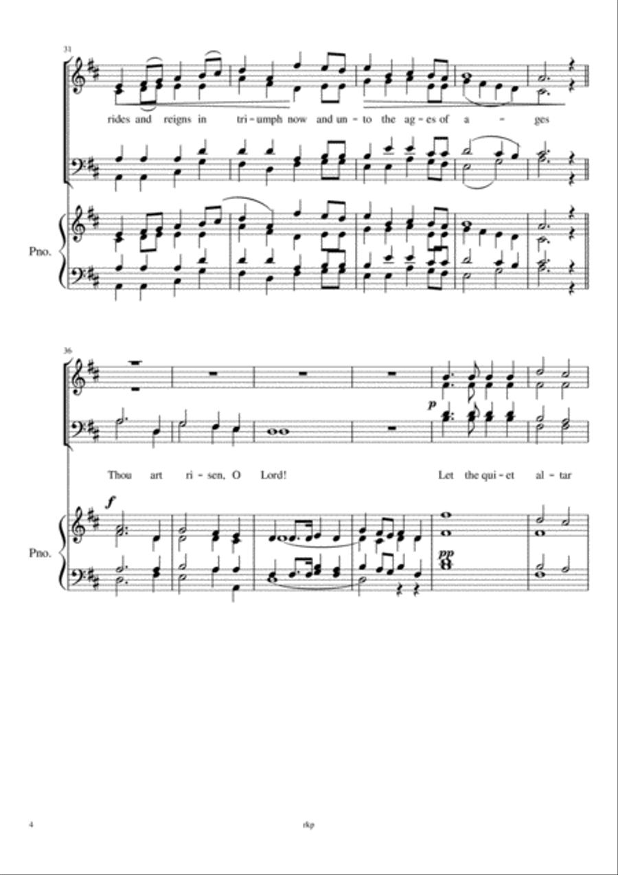 Thou art risen O Lord Small Ensemble scores gallery preview page 4