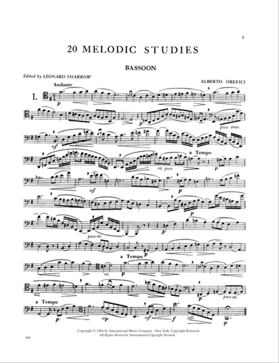 Melodic Studies Bassoon Solo scores gallery preview page 2