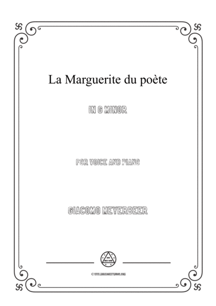 Meyerbeer-La Marguerite du poète in g minor,for Voice and Piano image number null