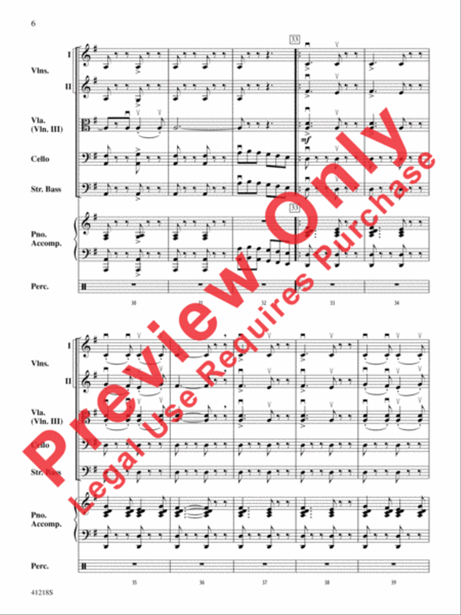 Funiculì, Funiculà Funiculì, Funiculà String Orchestra scores gallery preview page 7