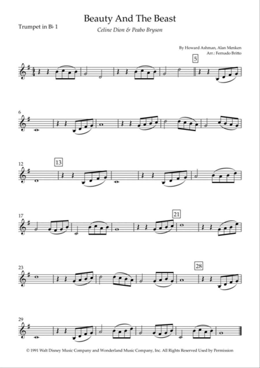 Beauty And The Beast Beauty And The Beast Brass Ensemble scores gallery preview page 3