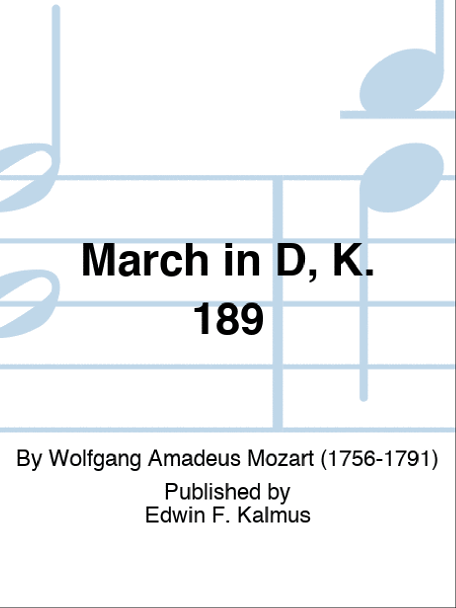 March in D, K. 189 Set of Parts scores gallery preview page 1
