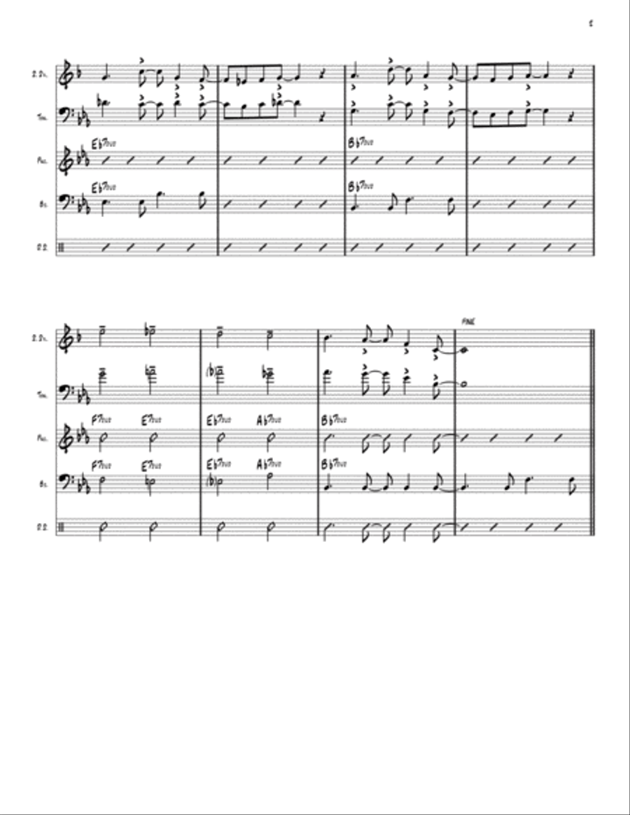 Bobby's Blues Small Ensemble scores gallery preview page 2