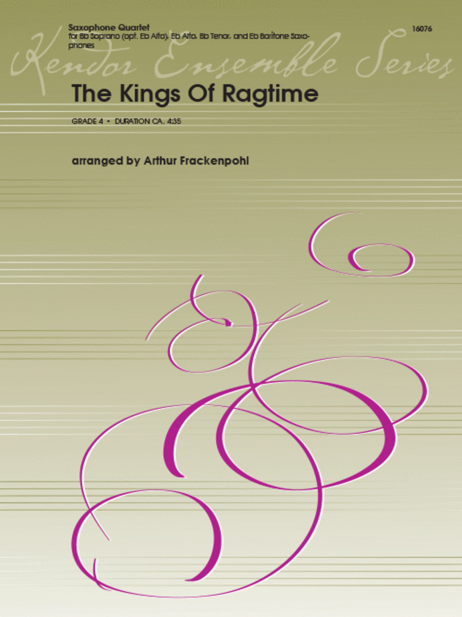 The Kings Of Ragtime Saxophone Quartet scores gallery preview page 1