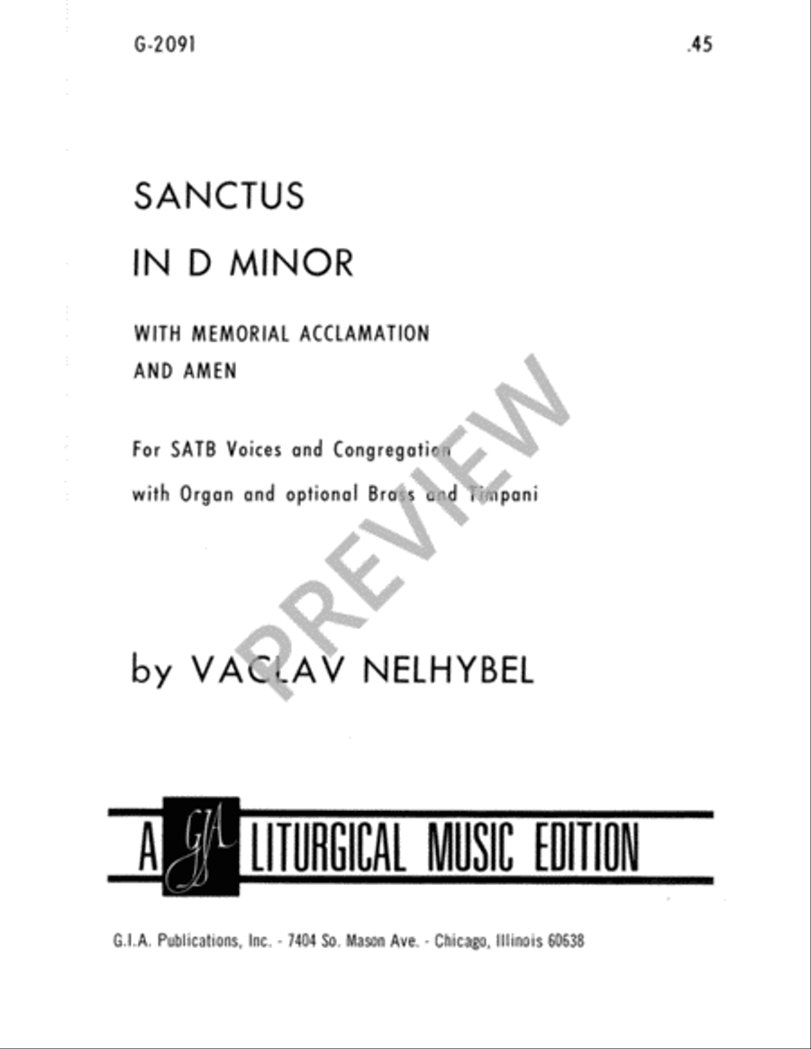 Sanctus in D Minor 4-Part scores gallery preview page 2