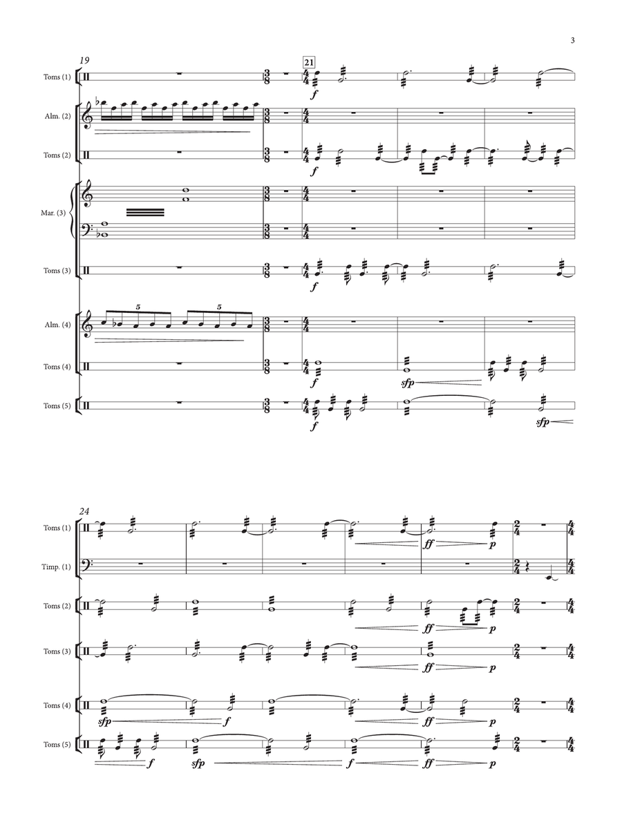 I Shudder To Think (Score and Parts) Percussion Ensemble scores gallery preview page 3