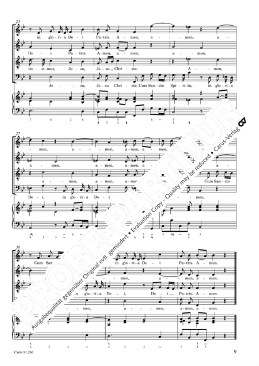 Missa Sancti Jacobi in B Missa Sancti Jacobi in B 4-Part scores gallery preview page 10