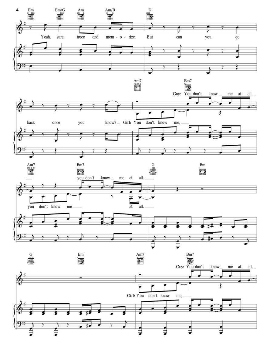 You Don't Know Me Piano, Vocal, Guitar scores gallery preview page 4