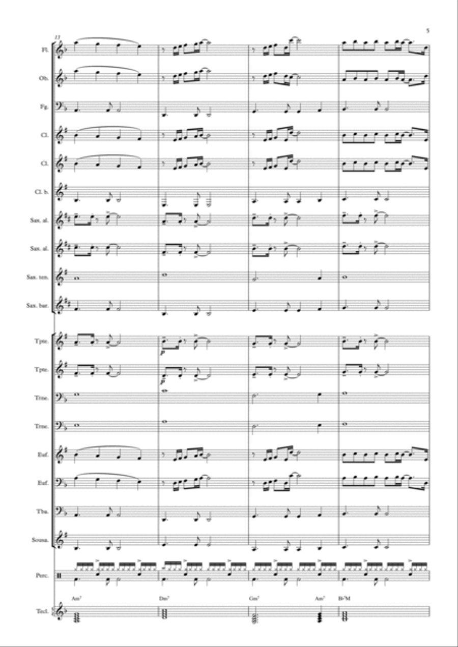 Careless Whisper Concert Band scores gallery preview page 5